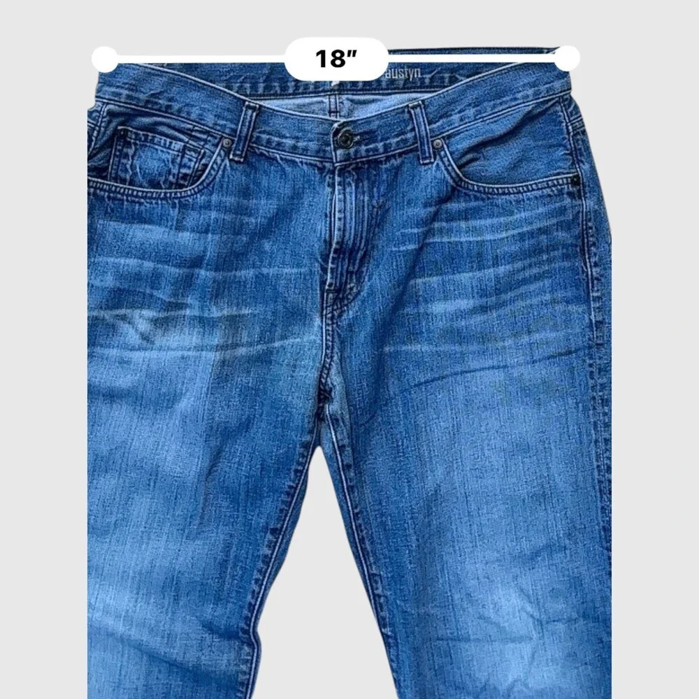 7 For All Mankind Austyn Relaxed Straight Leg Jeans Men's 36 Medium Blue Wash
